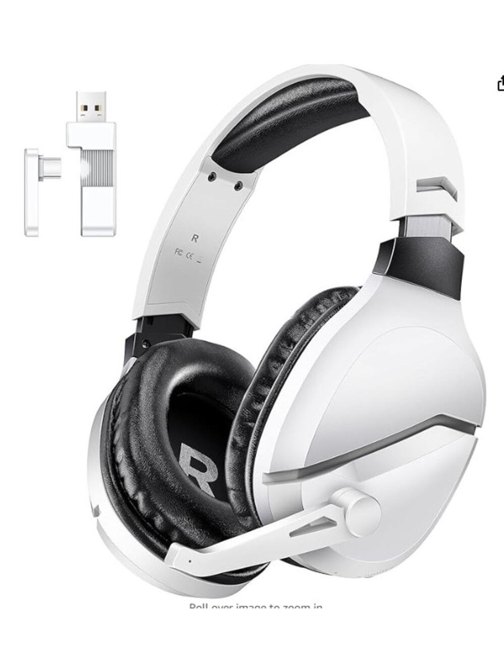 Wireless Gaming Headset Noise Canceling Microphone- PS5, PC, PS4, 2.4G